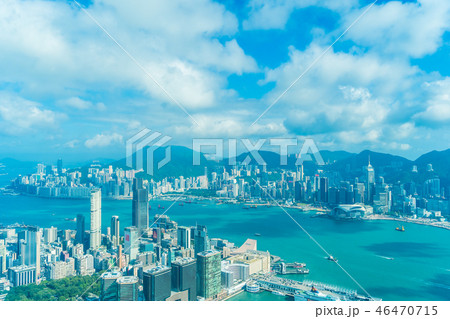 Beautiful architecture building exterior cityscape of hong kong city skyline Beautiful architecture building exterior cityscape of hong kong city skyline 46470715