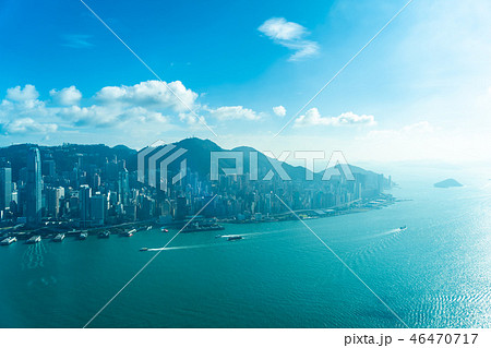 Beautiful architecture building exterior cityscape of hong kong city skyline 46470717