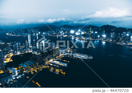 Beautiful architecture building exterior cityscape of hong kong city skyline Beautiful architecture building exterior cityscape of hong kong city skyline 46470720