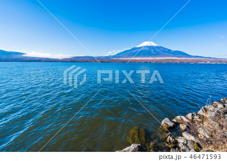 Beautiful landscape of mountain fuji around yamanakako lake 46471593