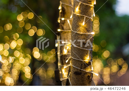 Blur decorative Christmas lights happy new year  46472246