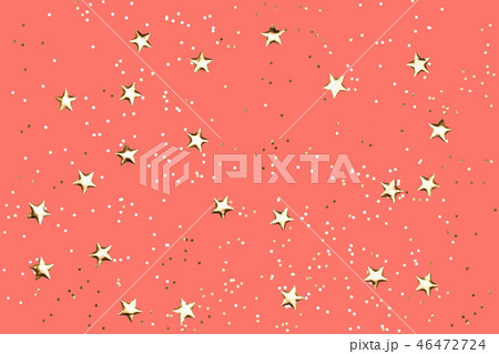 Coral glitter bokeh background 46472724