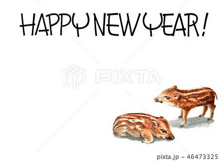 ウリ坊の賀詞入り年賀ハガキ素材のイラスト素材 ウリ坊の賀詞入り年賀ハガキ素材のイラスト素材