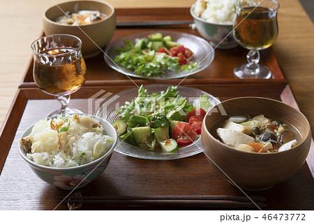 帆立とジャガイモの炊き込みご飯定食 46473772