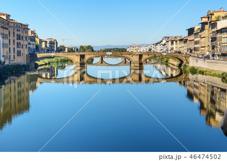 Trinity Bridge over river Arno at sunny day Trinity Bridge over river Arno at sunny day 46474502