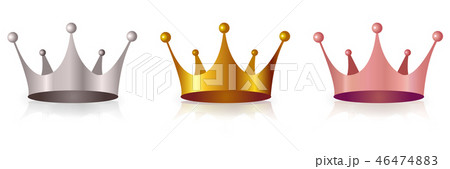 王冠　金　銀　アイコン  46474883