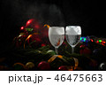 Glasses of champagne and new year decorations 46475663