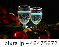 Two glasses of champagne with a Christmas decor   46475672