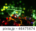 Two glasses of champagne with a Christmas decor  46475674