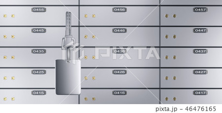 3D deposit boxes with key. Safe lockers 46476165
