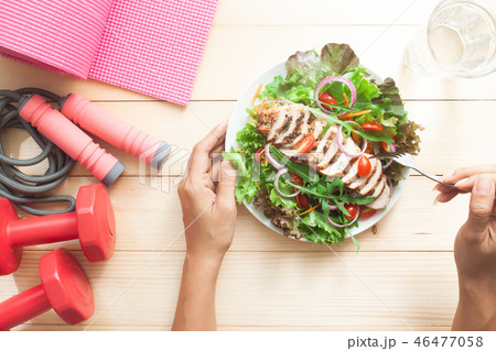 Healthy lifestyle and Diet concept, Top view 46477058