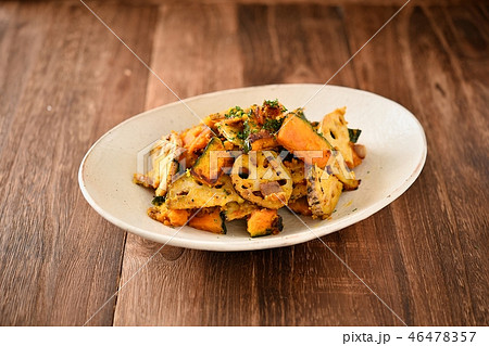 れんこんとかぼちゃのサラダ 46478357