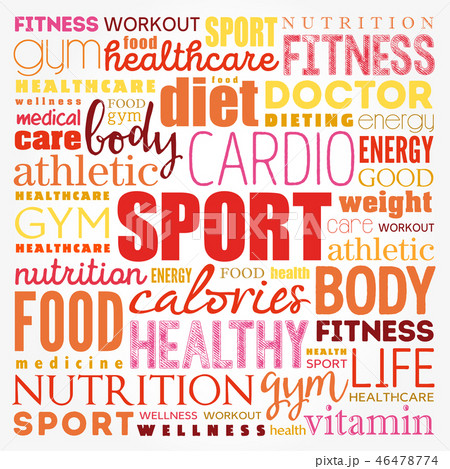 SPORT word cloud, fitness 46478774