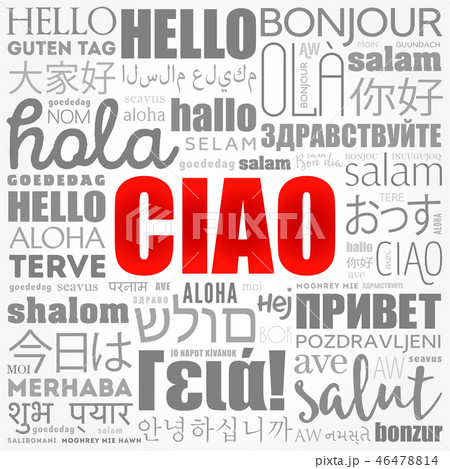 Ciao (Hello Greeting in Italian) word cloud 46478814