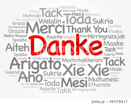 Danke (Thank You in German) Word Cloud 46478817