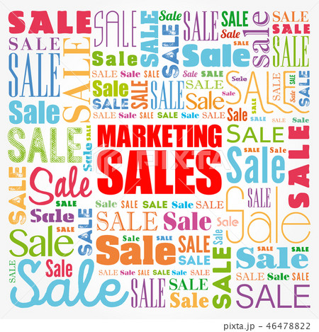 Marketing SALES word cloud collage 46478822
