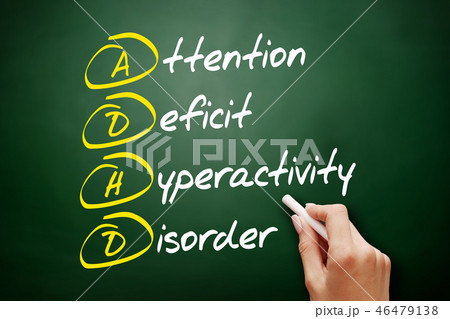 ADHD, acronym concept on blackboard ADHD, acronym concept on blackboard 46479138