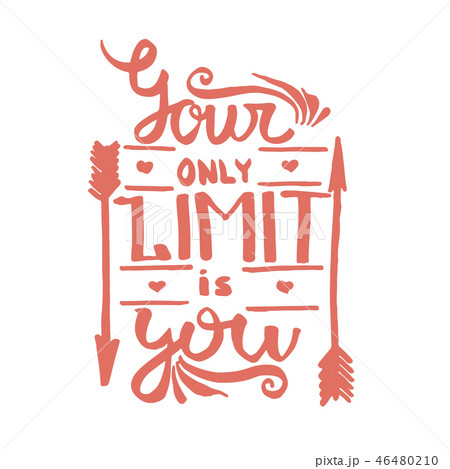 Your only limit is you handwriting monogram calligraphy. Phrase poster graphic desing. Engraved ink 46480210