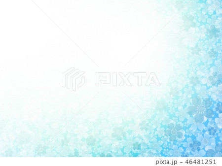 花柄イメージ背景青色のイラスト素材