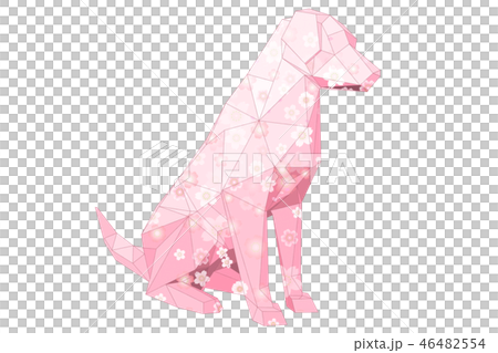 ポリゴン犬 桜吹雪 ポリゴン犬 桜吹雪 46482554