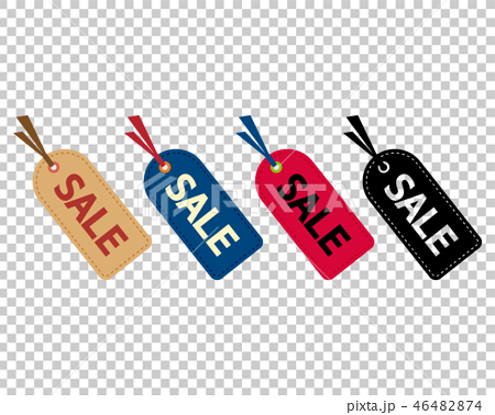 タグ フレーム 枠 付箋 Sale セール 割引 値札 割引札のイラスト素材