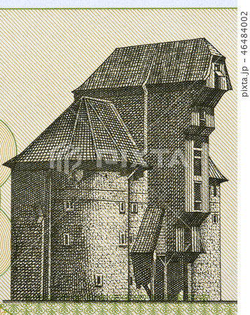 Image of the Old Crane in Gdansk from Polish money 46484002