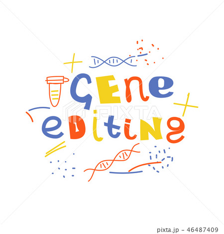gene dna editing vector concept in bright colors 46487409