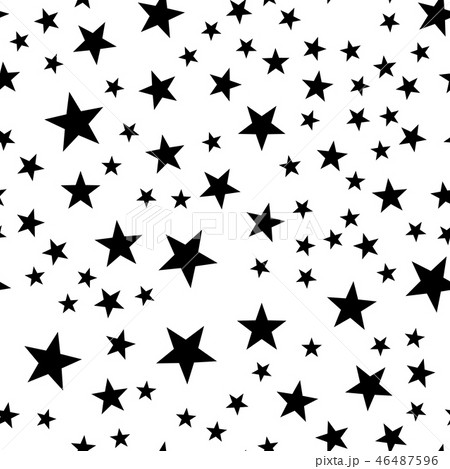 Star seamless pattern. Night, space or christmas theme. Flat vector background in black and white Star seamless pattern. Night, space or christmas theme. Flat vector background in black and white 46487596