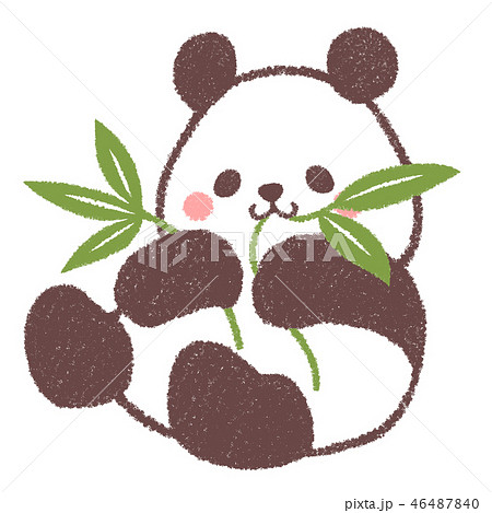 Panda Moss Leaves Stock Illustration