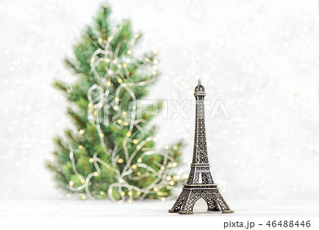 Eiffel Tower Christmas tree deco Symbol Paris Eiffel Tower Christmas tree deco Symbol Paris 46488446
