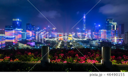 深セン市福田区 夜景 深セン市福田区 夜景 46490155