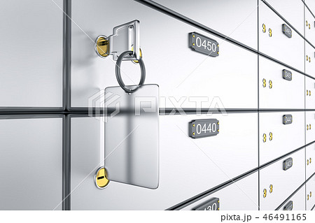 3D deposit boxes with key. Safe lockers 46491165