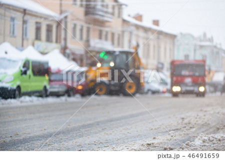 Abstract blurry background on winter weather theme Abstract blurry background on winter weather theme 46491659