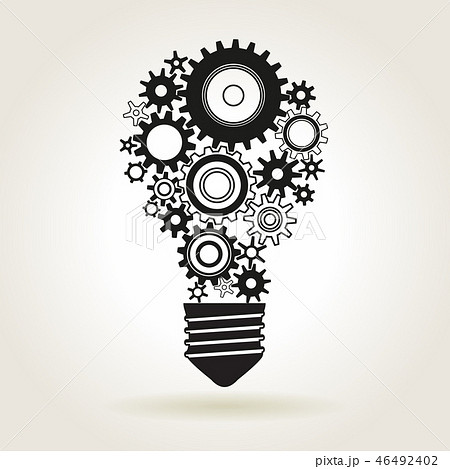 Light bulb with cogs 46492402