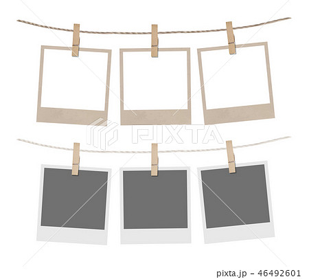 ポラロイド写真フレーム2種のイラスト素材