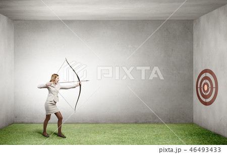 Woman aiming her goal 46493433