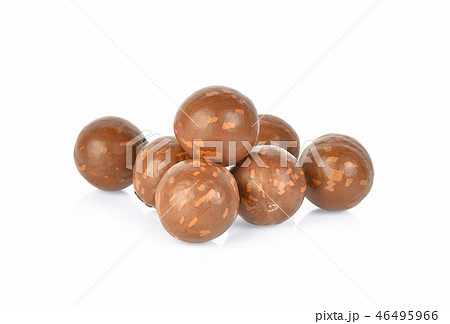 macadamia nuts on white background macadamia nuts on white background 46495966