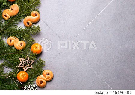 Traditional saffron buns, tradition in Sweden Traditional saffron buns, tradition in Sweden 46496589