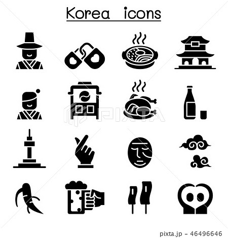 Korea Icon Setのイラスト素材