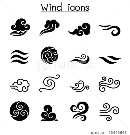 Wind icon set 46496648
