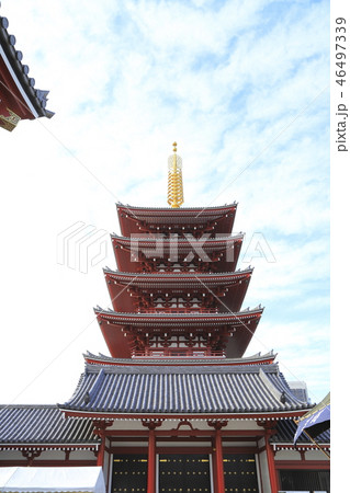 浅草 浅草寺の五重塔 浅草 浅草寺の五重塔 46497339
