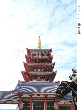 浅草 浅草寺の五重塔 浅草 浅草寺の五重塔 46497340
