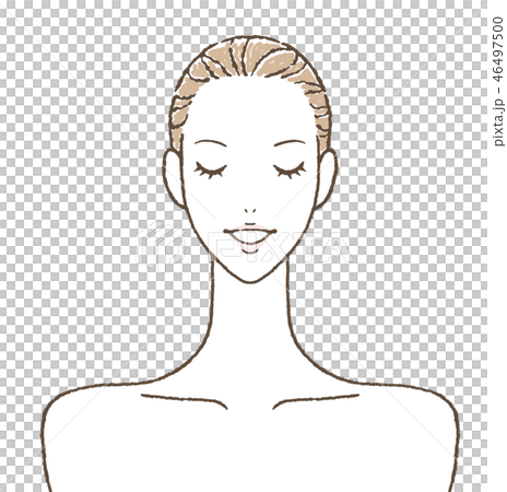 Smiling woman with closed eyes 46497500