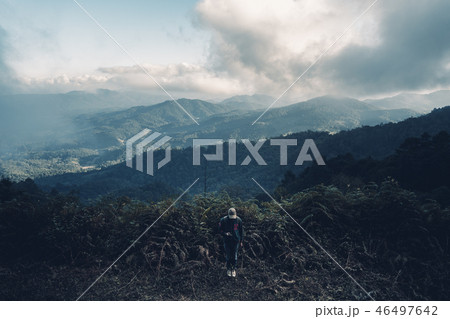 Mountain view Daytime countryside Tourist 46497642