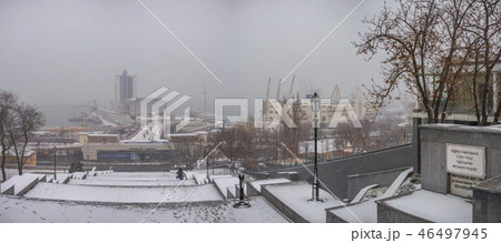 Snowy morning in Odessa, Ukraine 46497945