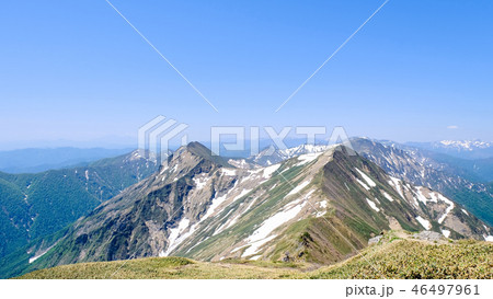 春の谷川岳登山 （天神尾根ルートより俎嵓・オジカ沢の頭・万太郎山を望む） 46497961