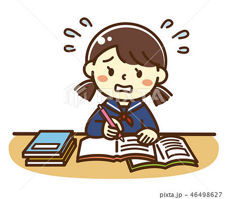 女子中高生　勉強 46498627