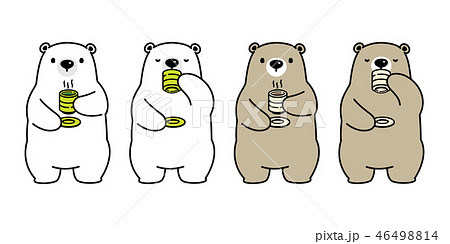 Bear vector polar bear tea coffee drink cartoon Bear vector polar bear tea coffee drink cartoon 46498814