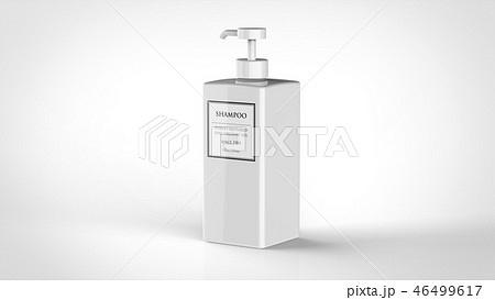 シャンプーボトル 白 角のイラスト素材