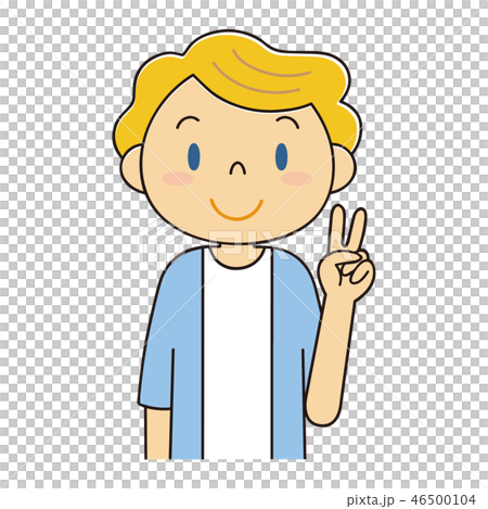 Foreign woman doing peace sign Foreign woman doing peace sign 46500104